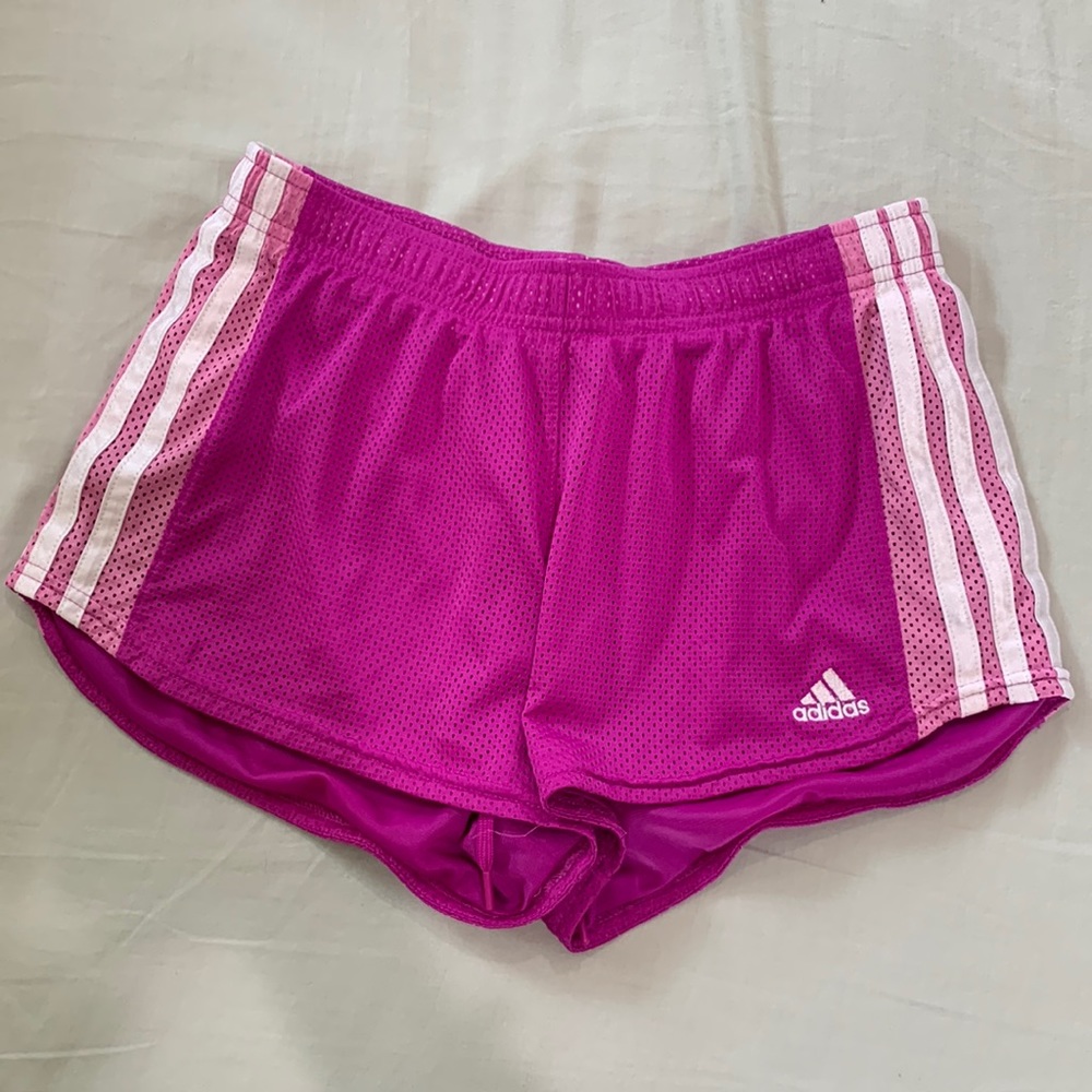 Pink adidas shorts